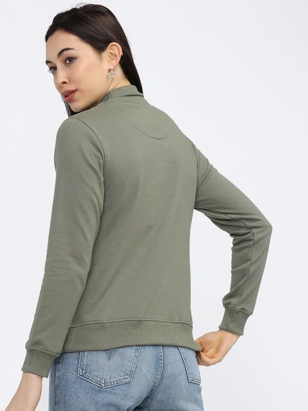 Women Solid Sweatshirt