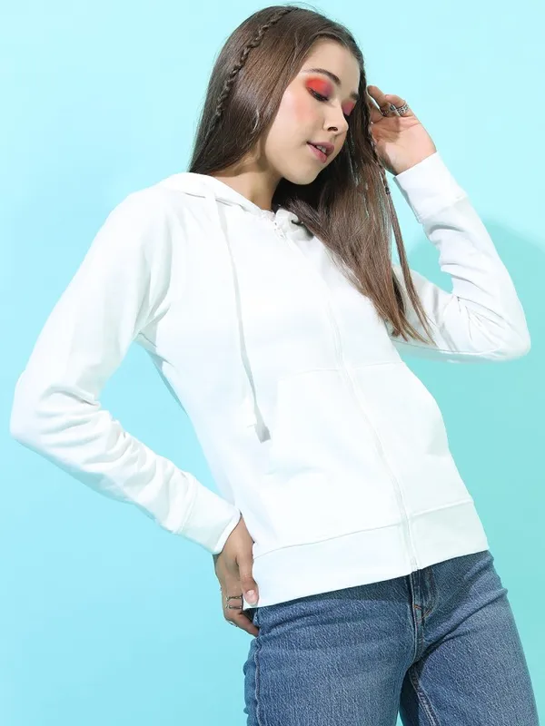 Women Solid Sweatshirt