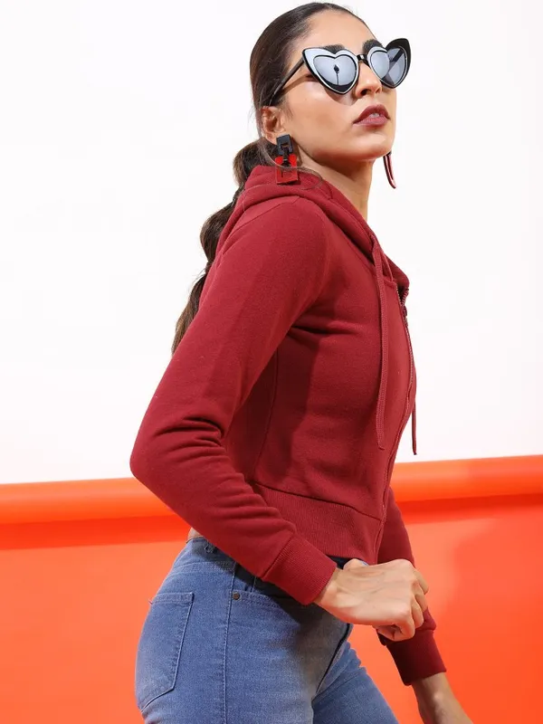 Women Solid Sweatshirt