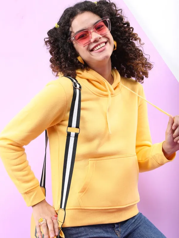 Women Solid Sweatshirt