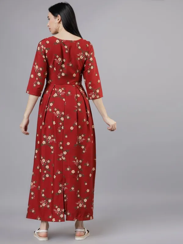 Printed Fit and Flare Dress