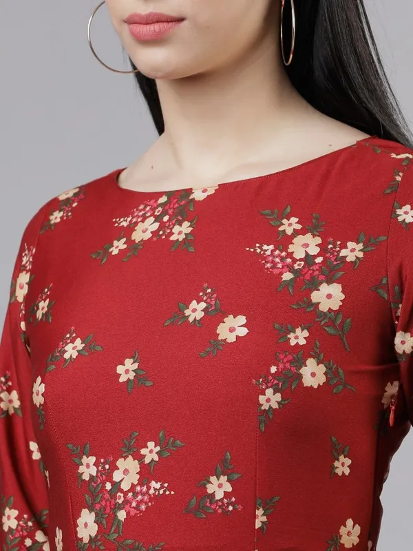 Printed Fit and Flare Dress