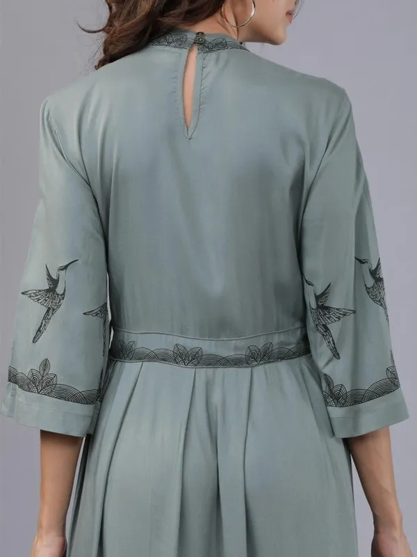 Tokyo Talkies Women Olive Solid Maxi Dress