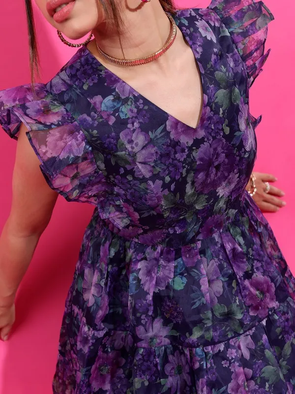 Printed A-Line Dress