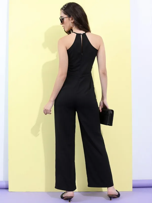 Tokyo Talkies Women Black Solid Jumpsuit