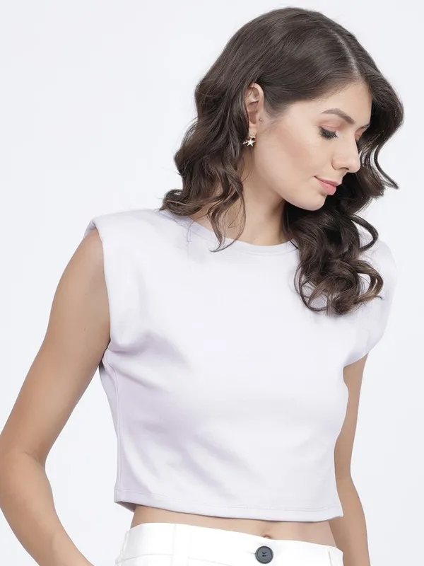 Tokyo Talkies Women Purple Solid Regular Top