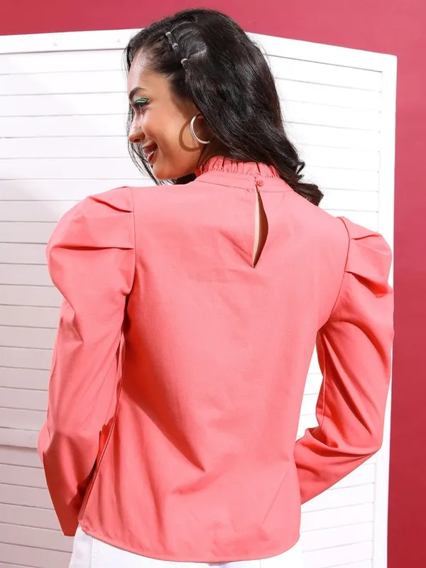 Tokyo Talkies Women Pink Solid Regular Top