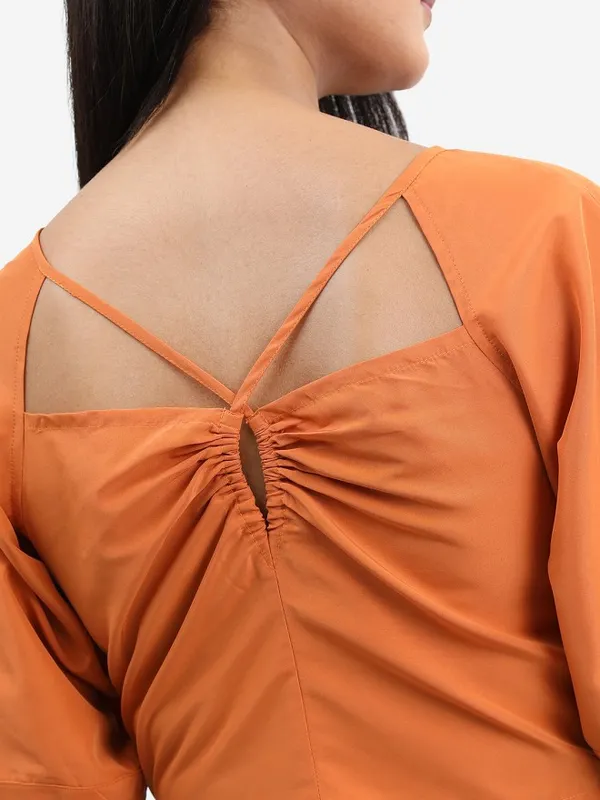 Tokyo Talkies Women Brown Solid Regular Top