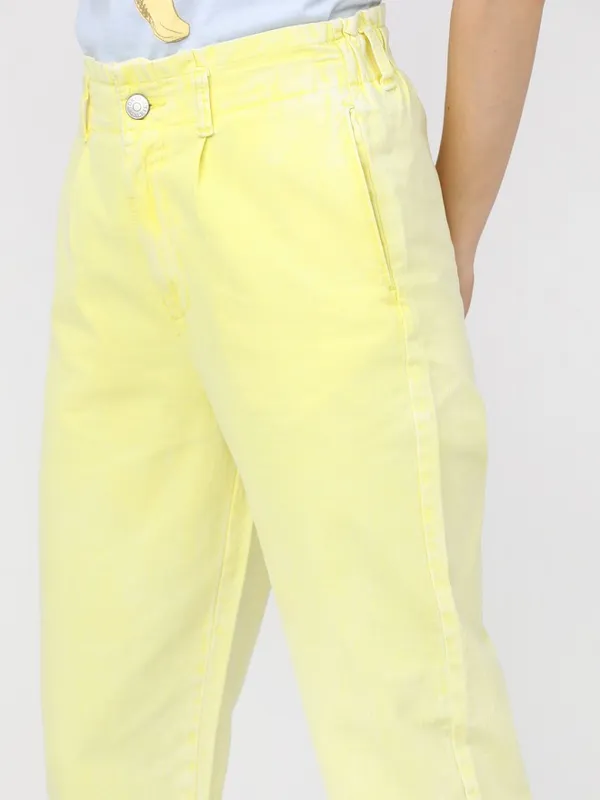 Tokyo Talkies Women Yellow Regular Fit Stretchable Jeans