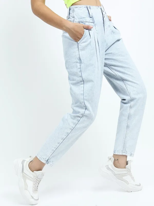 Tokyo Talkies Women Blue Mom Fit Jeans