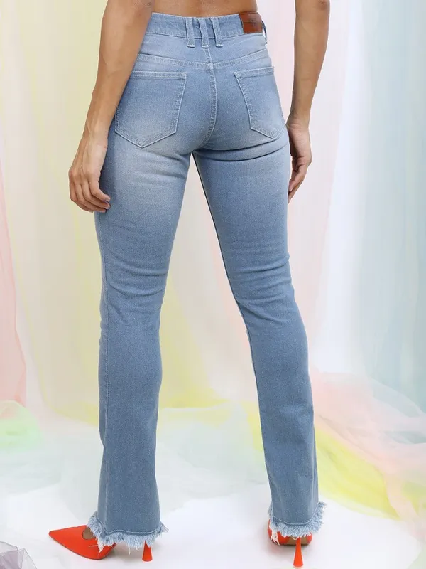 Tokyo Talkies Women Blue Bootcut Stretchable Jeans