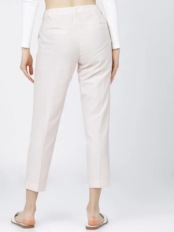 Tokyo Talkies Women Pink Solid Flared Casual Trouser