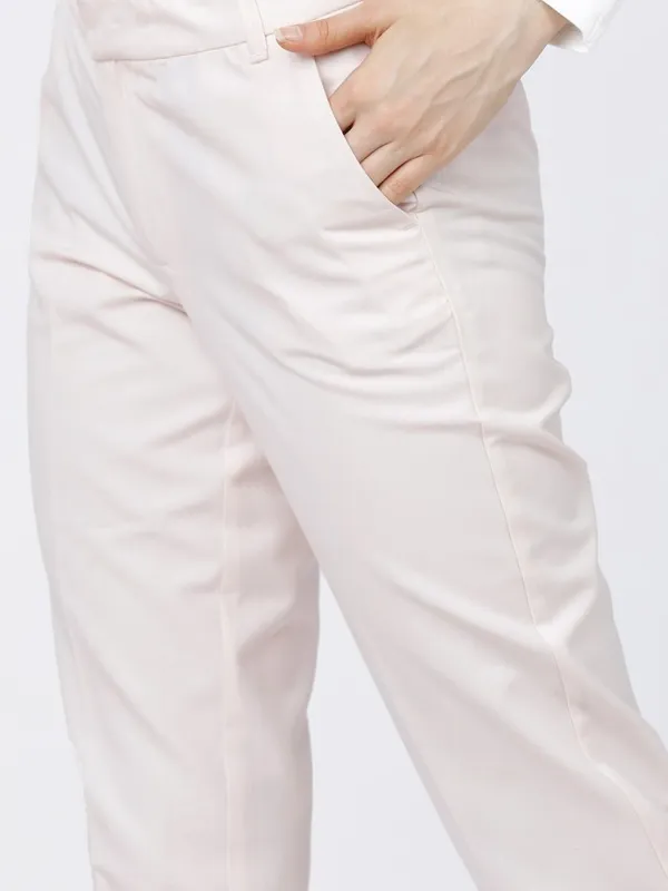Tokyo Talkies Women Pink Solid Flared Casual Trouser