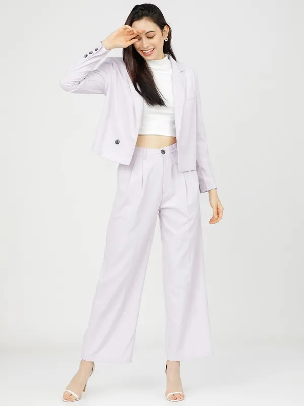 Tokyo Talkies Women Purple Solid Regular Fit Casual Trouser