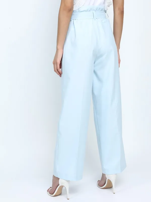 Tokyo Talkies Women Blue Solid Flared 