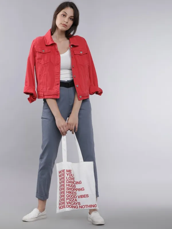 Tokyo Talkies Women Blue Solid Regular Fit Casual Trouser