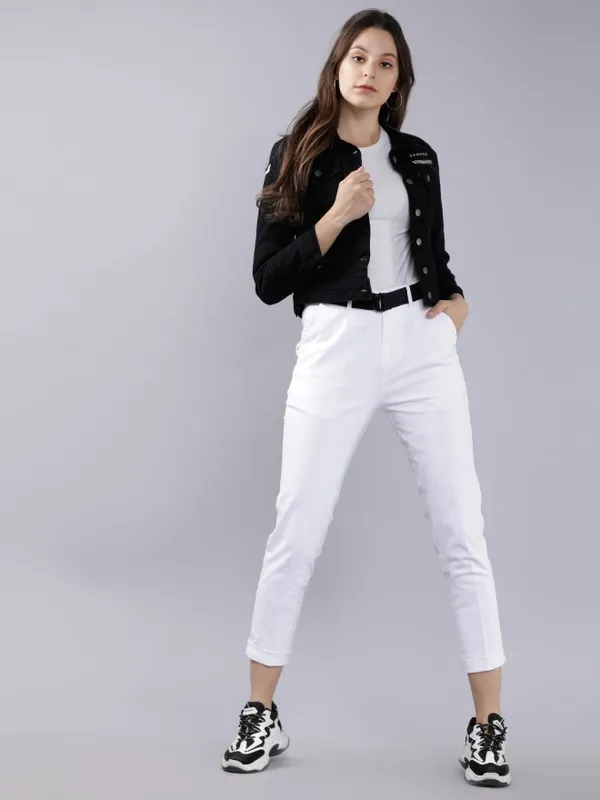 Solid Regular Fit Casual Trouser