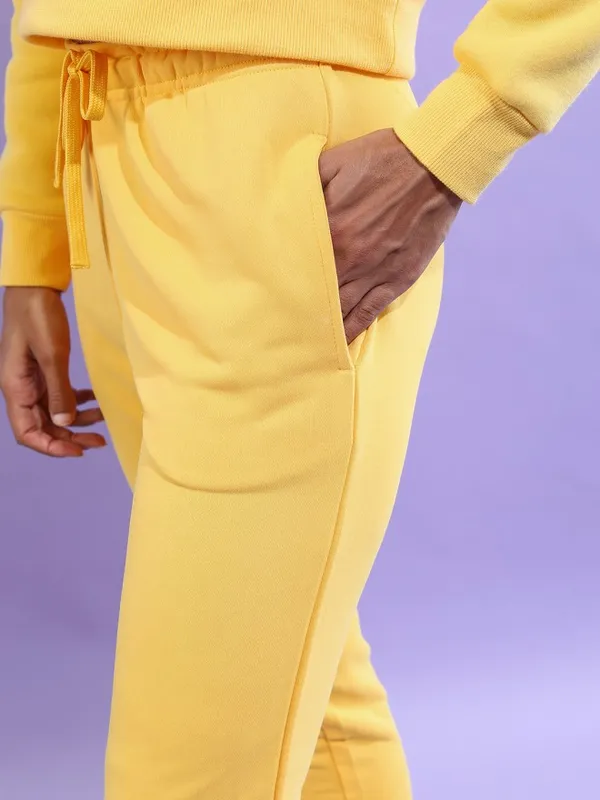 Tokyo Talkies Women Yellow Slim Fit Track Pants