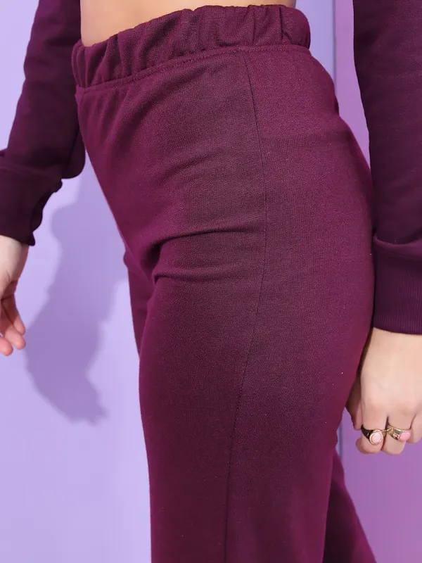 Tokyo Talkies Women Purple Regular Fit Track Pant