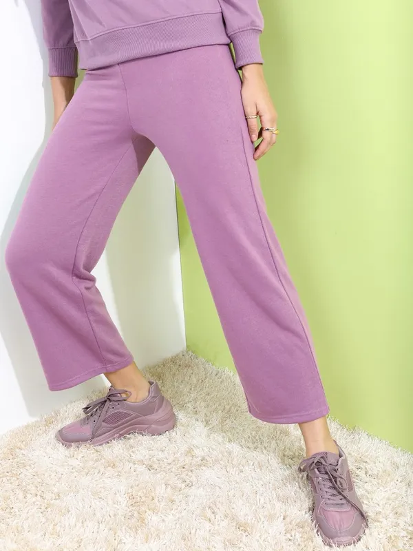 Tokyo Talkies Women Mauve Regular Fit Track Pant
