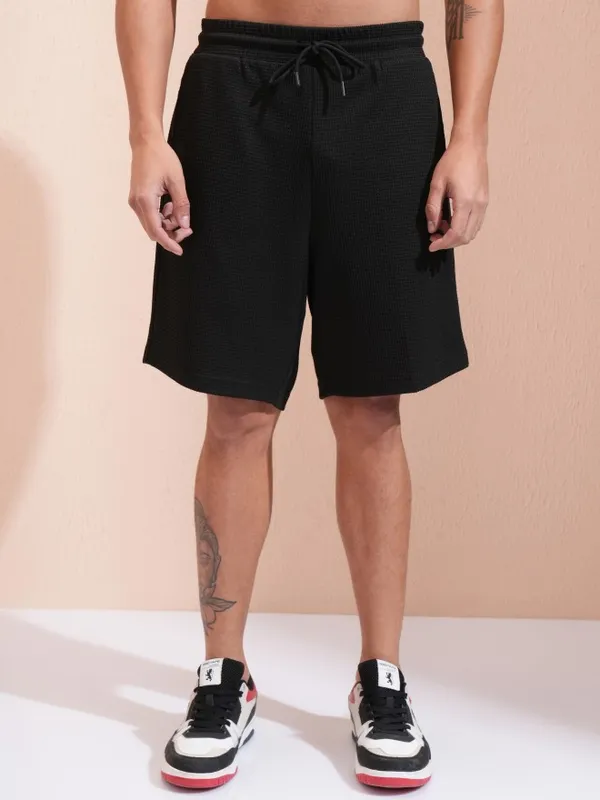 Highlander Men Black T-Shirt With Shorts Co-Ords