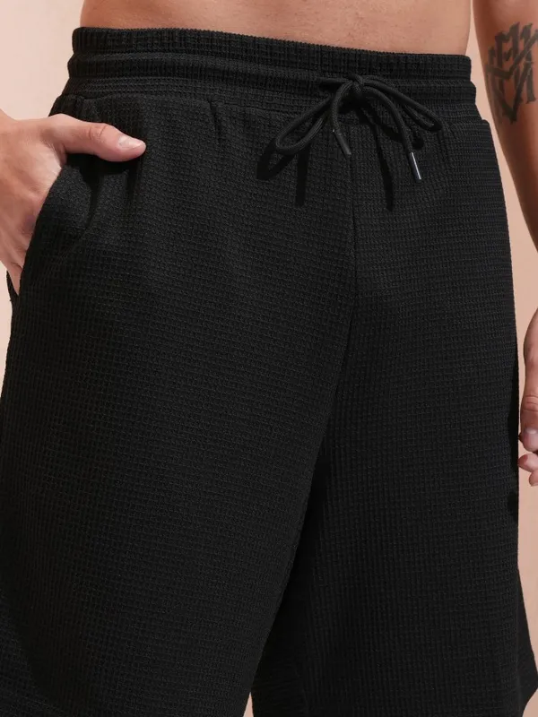 Highlander Men Black T-Shirt With Shorts Co-Ords
