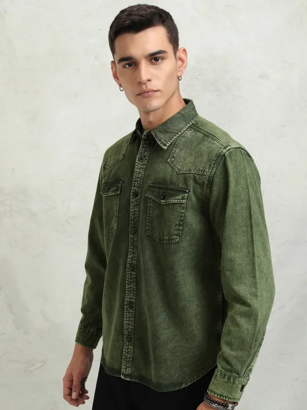 Men Oversized Fit Casual Shirt