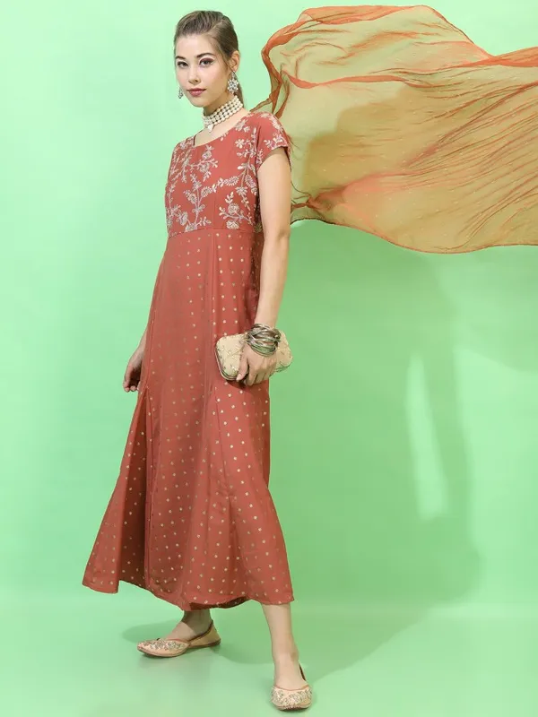 Printed A-Line Dress