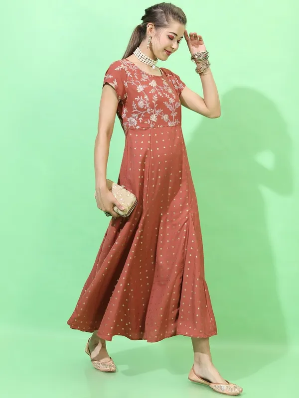 Printed A-Line Dress