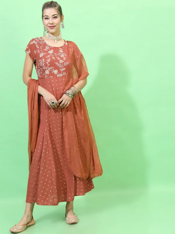 Printed A-Line Dress