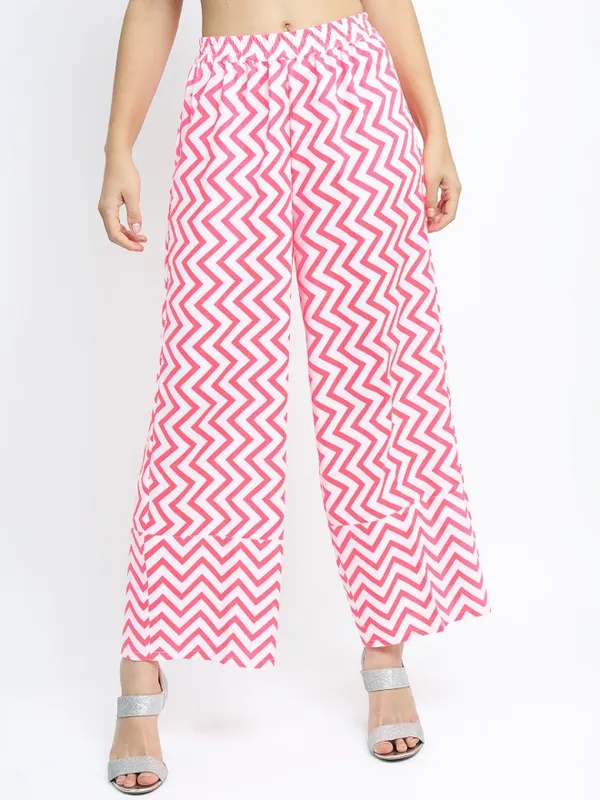 Vishudh Women Off White Printed Kurta With Palazzo And Dupatta