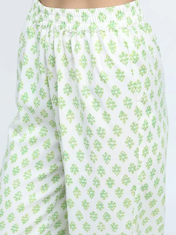 Vishudh Women Pink Printed Kurta With Palazzo And Dupatta