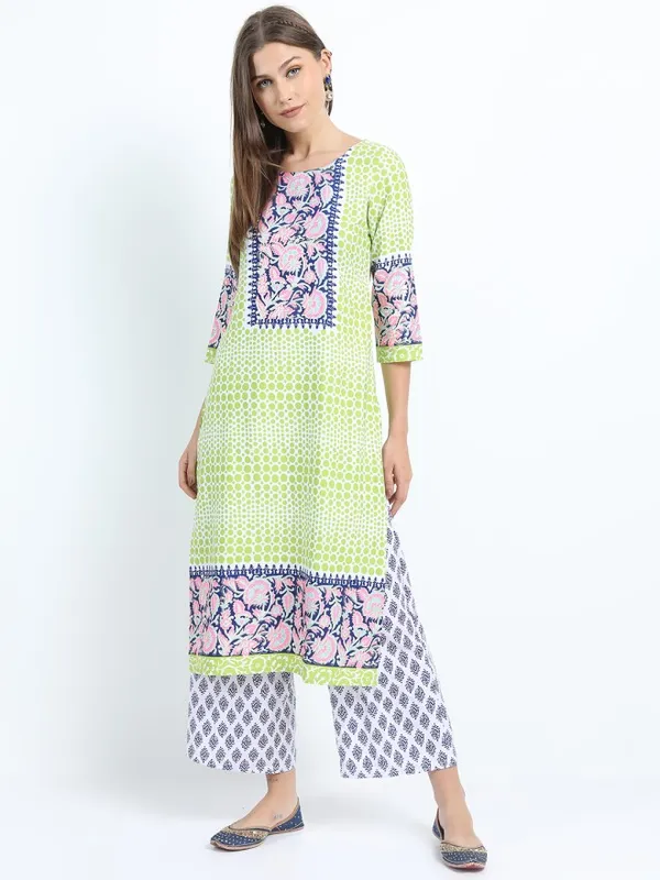 Women Kurta With Palazzo And Dupatta