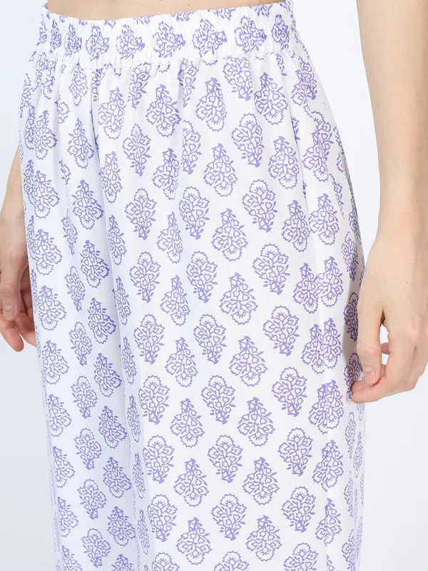 Vishudh Women Pink Printed Kurta With Palazzos With Dupatta
