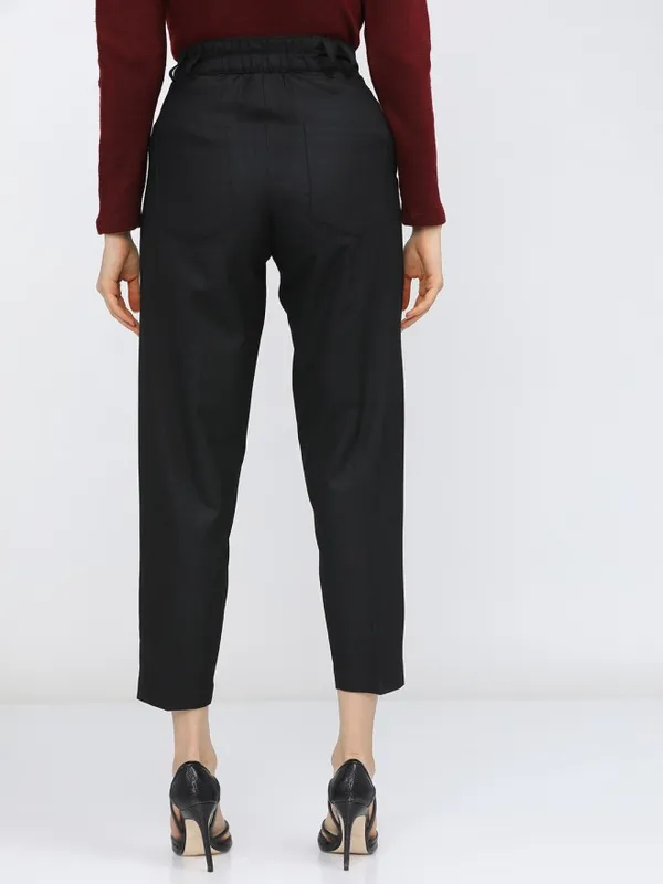 Tokyo Talkies Women Blue Solid Fitted Top