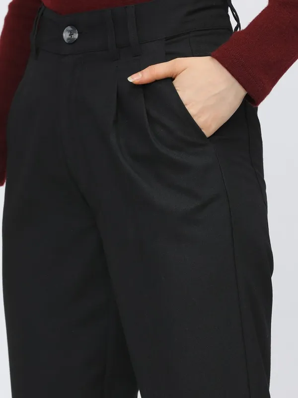 Tokyo Talkies Women Blue Solid Fitted Top