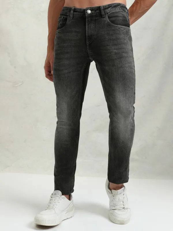 Highlander Men Grey Slim Fit Stretchable Jeans