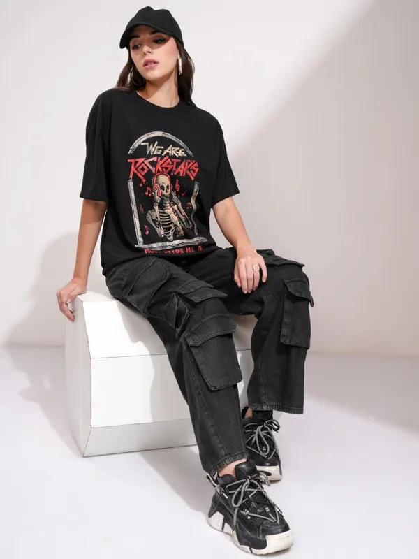 Printed Oversized Fit T-Shirt