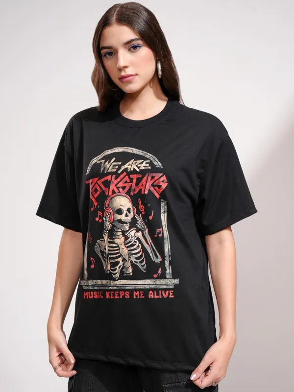 Printed Oversized Fit T-Shirt