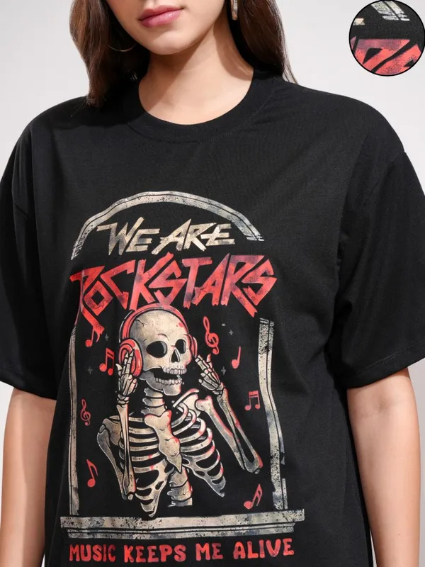 Printed Oversized Fit T-Shirt