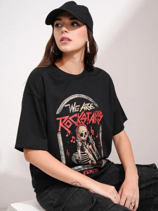 Printed Oversized Fit T-Shirt