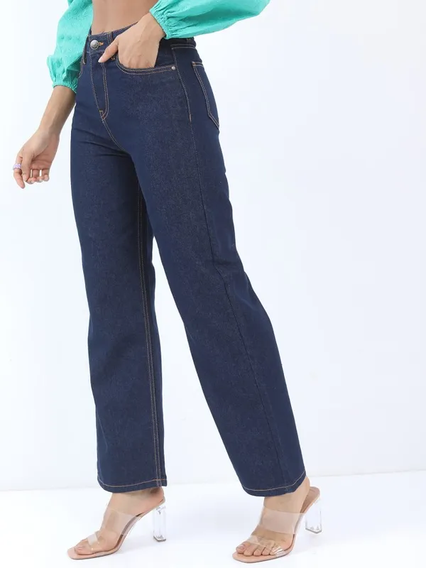 Tokyo Talkies Women Blue Flared Stretchable Jeans