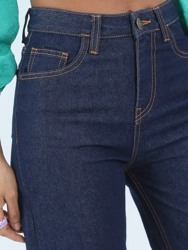 Tokyo Talkies Women Blue Flared Stretchable Jeans