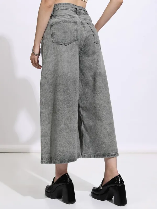 Tokyo Talkies Women Grey Wide Leg Jeans