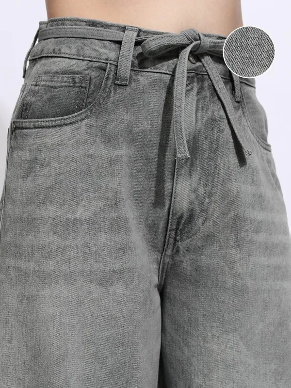 Tokyo Talkies Women Grey Wide Leg Jeans