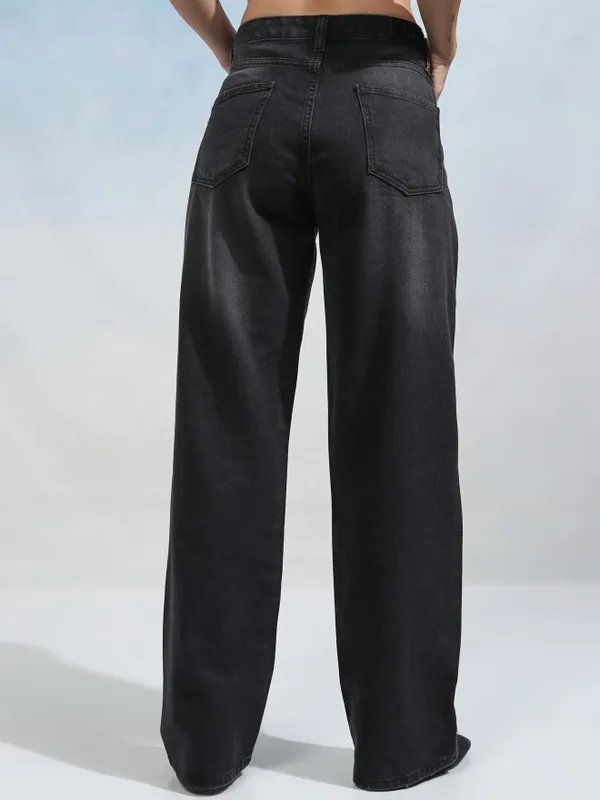 Tokyo Talkies Women Black Straight Fit Jeans