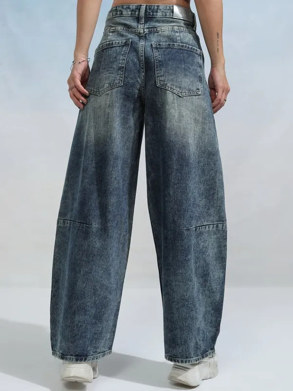 Tokyo Talkies Women Blue Wide Leg Jeans
