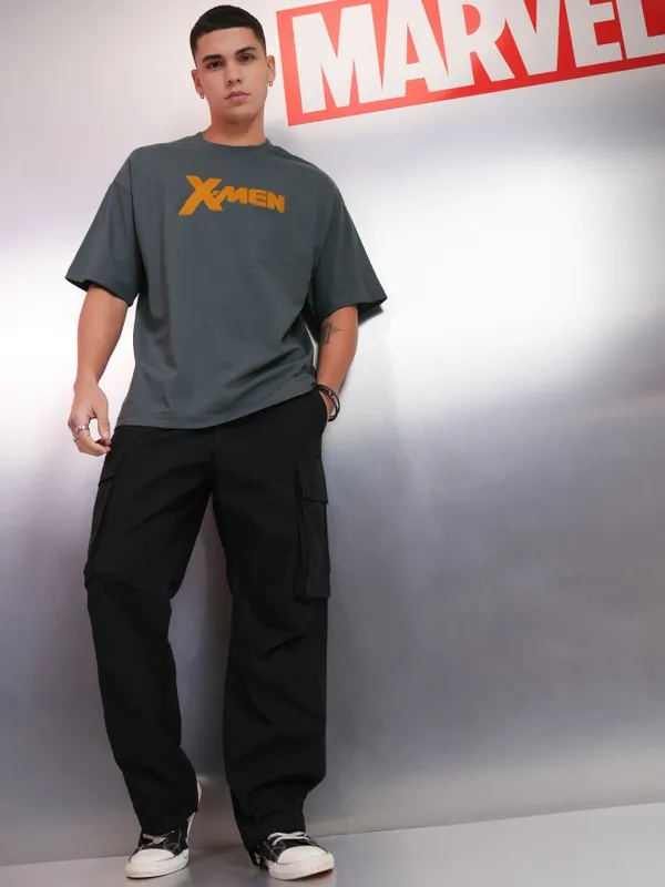 X-Men Men Printed Round Neck Oversized Fit T-Shirt