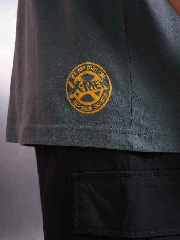 X-Men Men Printed Round Neck Oversized Fit T-Shirt