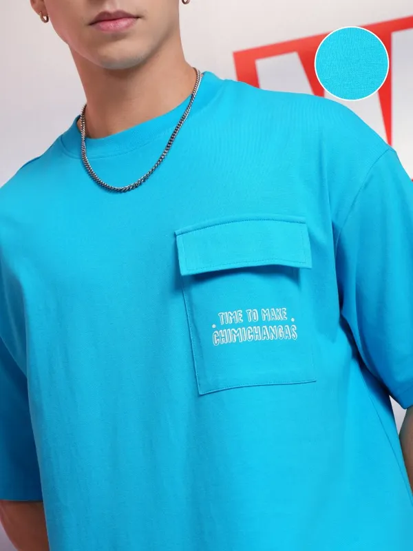 Deadpool Men Printed Round Neck Oversized Fit T-Shirt